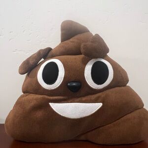 Brown Poop Emoji Plush Pillow - Soft Decorative Cushion